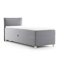 BOXBETT Fren Mini - 100x200 - hellgrau (Paros 05, Velvet) - Beige/Hellgrau, Holz/Holzwerkstoff (100/200cm) - Sofnet