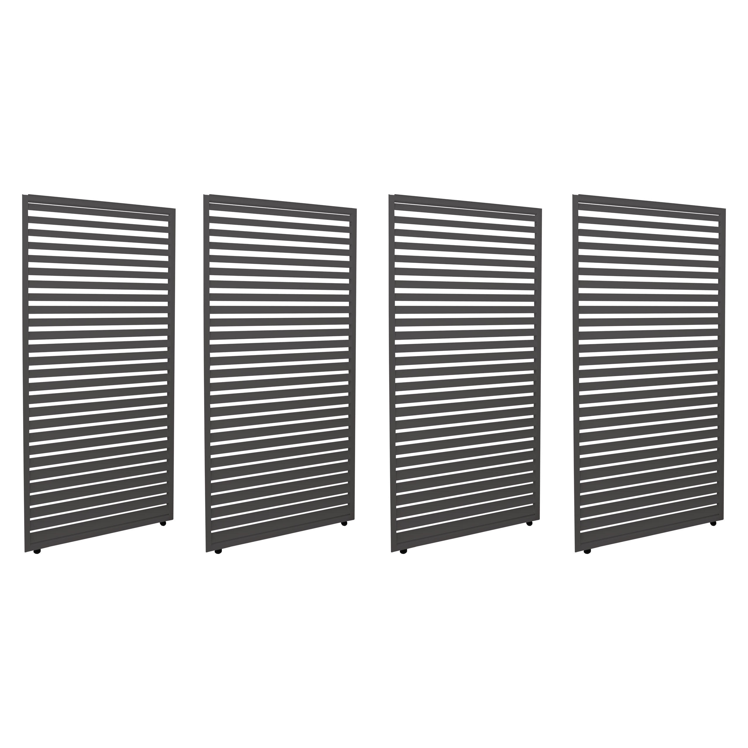 PANEELE FÜR PERGOLA Anthrazit 4er-Set-Set - Anthrazit, Metall (369/204/4cm) - MCW