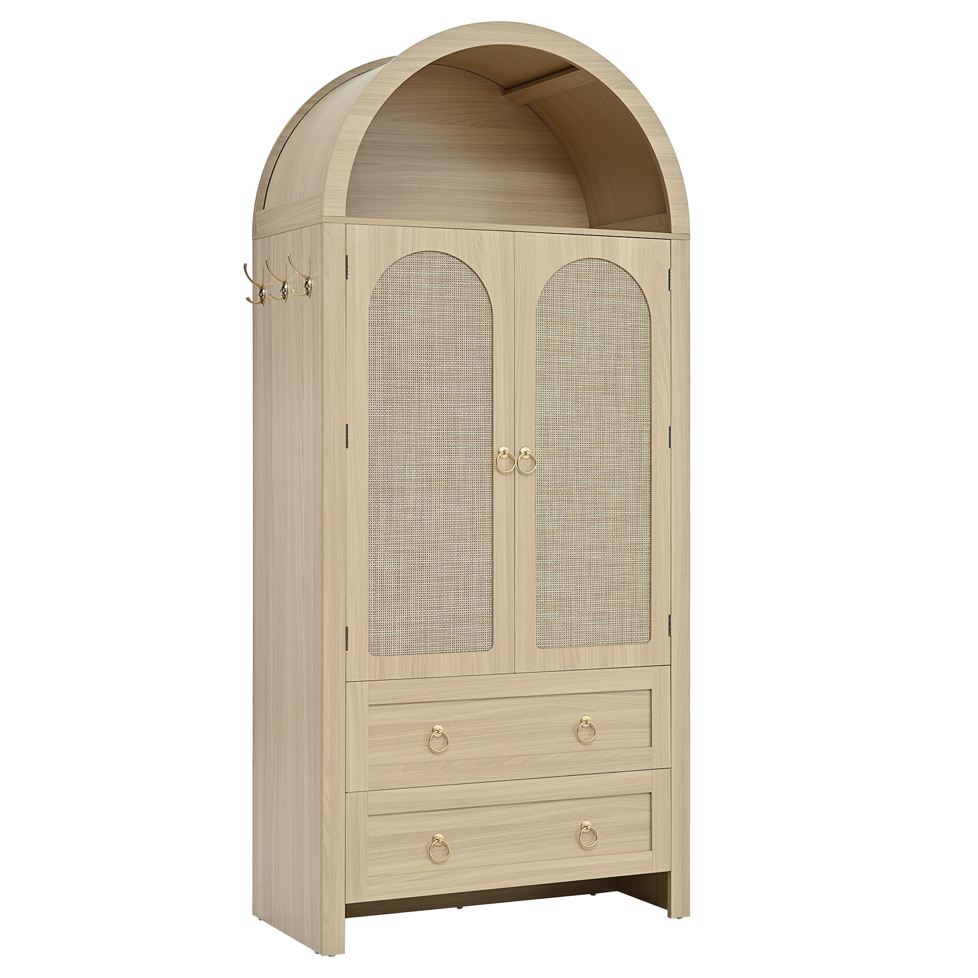 SIDEBOARD Eichenholzfarben 80/40/180 cm - Eichefarben, Holzwerkstoff (80/180/40cm) - PANGIVO