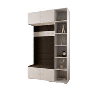 GARDEROBEN-SET 236,7/140/47 - Goldfarben/Weiß, Holz/Kunststoff (140/236.7/47cm) - Abiks Möbel