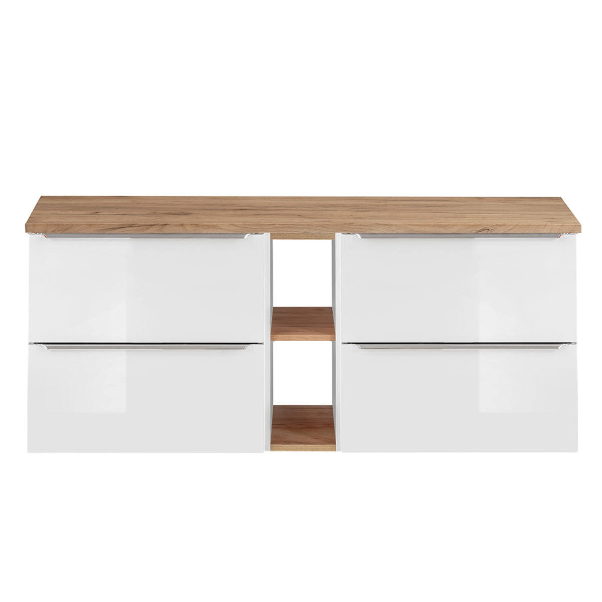 WASCHTISCHUNTERSCHRANK 140.4cm April Weiß - Weiß, Holzwerkstoff (140.4/59/46cm) - Petits-meubles