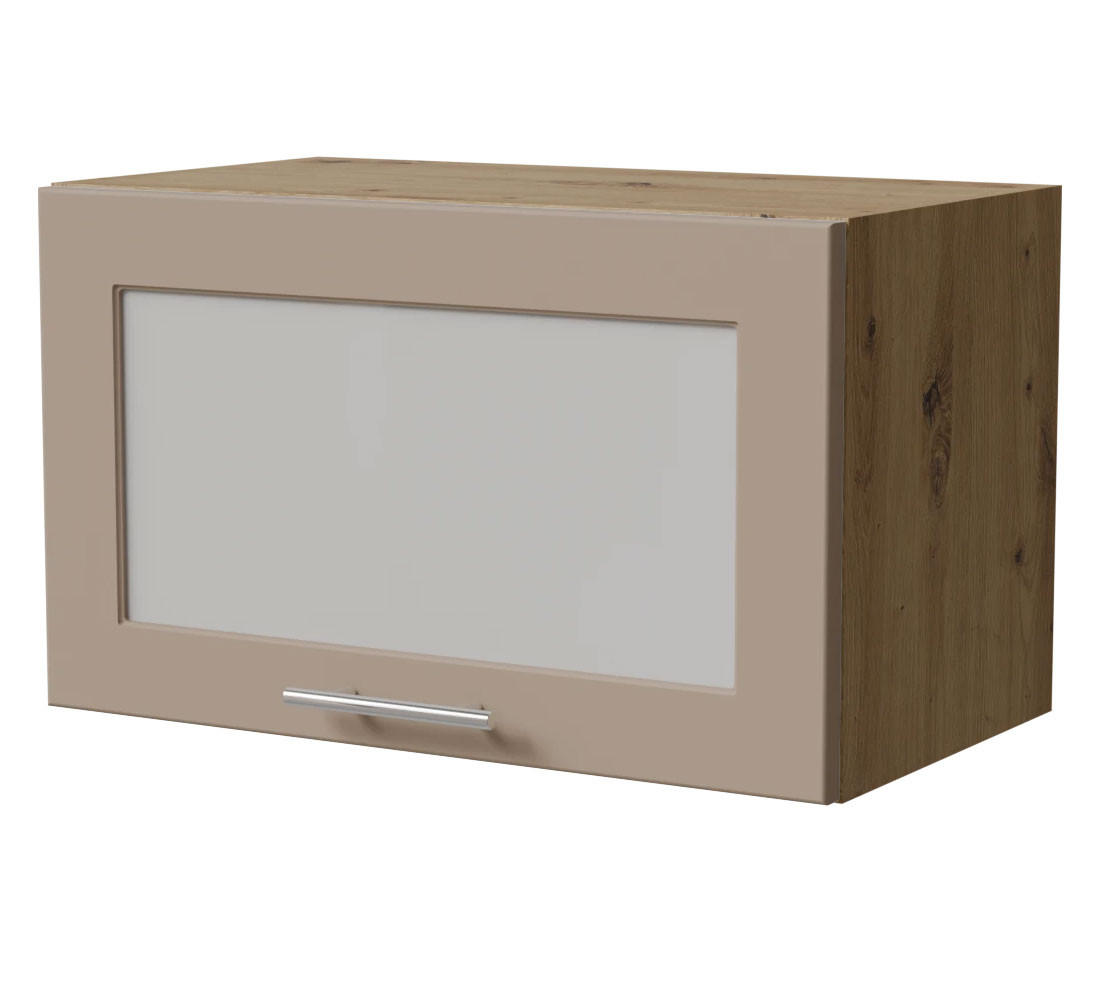 KLAPPHÄNGESCHRANK Brerra W4BS/60 Eiche Artisan / RAL 1019 graubeige Matt 60 / 32,5 / 36cm - Graubraun/Eiche Artisan, Holz/Holzwerkstoff (60/36/32.5cm) - Feldmann-Wohnen