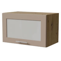 KLAPPHÄNGESCHRANK Brerra W4BS/60 Eiche Artisan / RAL 1019 graubeige Matt 60 / 32,5 / 36cm - Graubraun/Eiche Artisan, Holz/Holzwerkstoff (60/36/32.5cm) - Feldmann-Wohnen