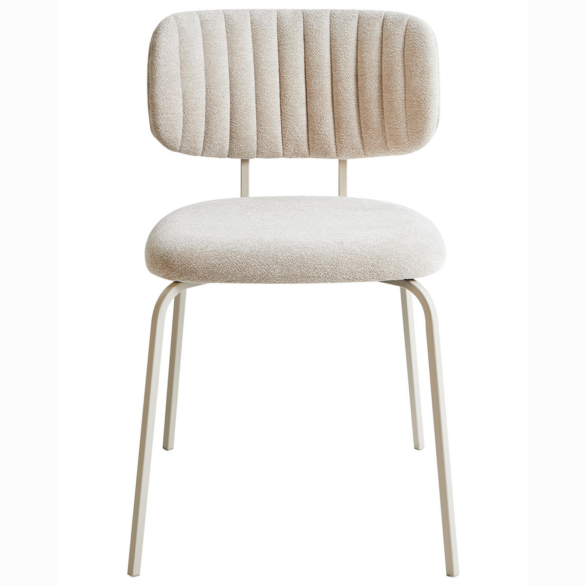 ESSZIMMERSTUHL 2er-Set Hellbeige Irins - Beige, Textil (48/76/50cm) - Beliani