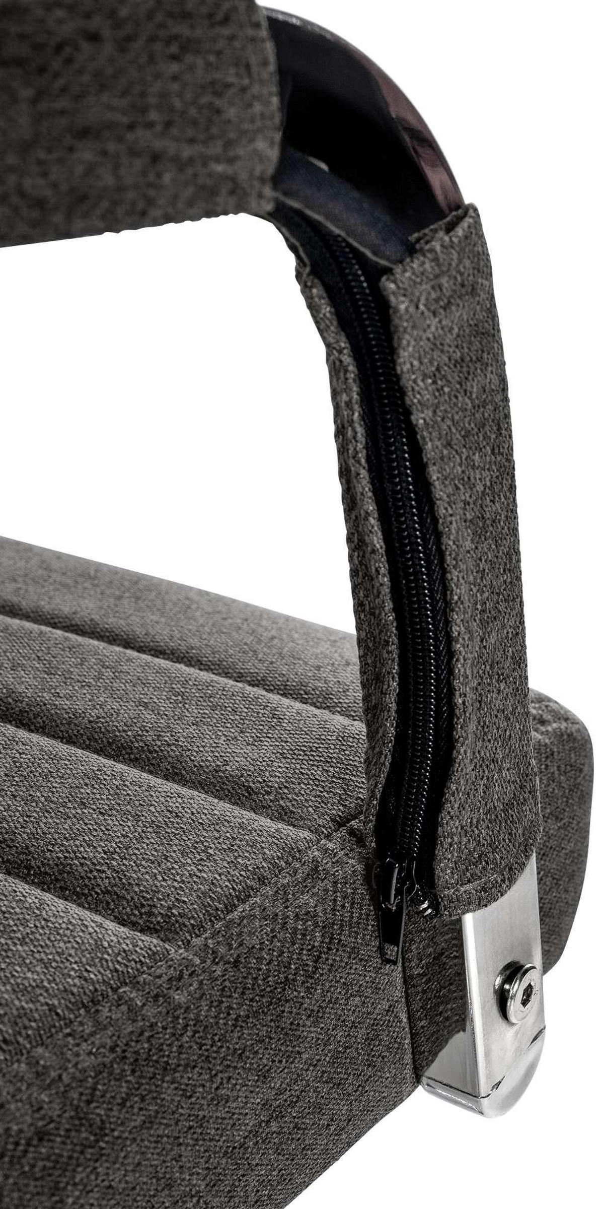 DREHSTUHL Stoff dunkelgrau - Dunkelgrau, Textil/Metall (51/98/63cm) - CLP