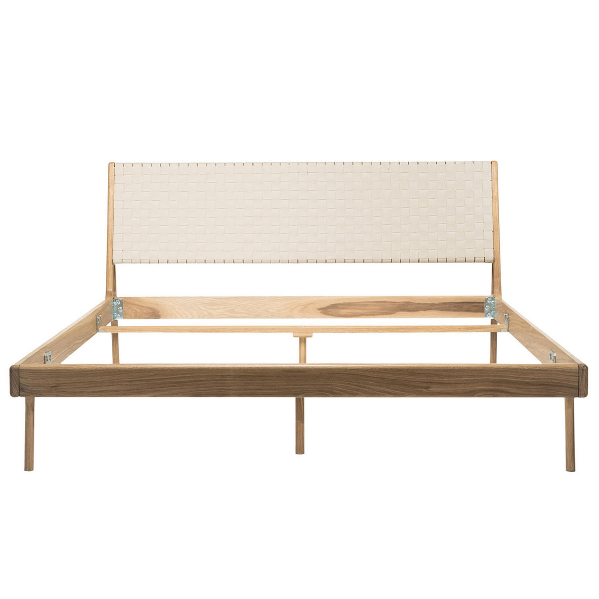 BETT - Eiche massiv - Eichefarben, Naturmaterialien/Eichenholz (180/200cm) - home24