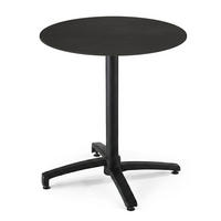 GARTENTISCH rund, Schwarz - Schwarz, Holzwerkstoff (70/70/72cm) - Oviala