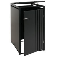 1ER-MÜLLTONNENVERKLEIDUNG Anthrazit - Anthrazit, Metall (68/122/84cm) - MCW