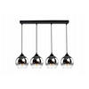 PENDELLEUCHTE MASUR - Transparent/Anthrazit, Glas/Metall (15/80/80cm) - kiki design