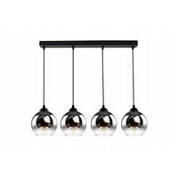 PENDELLEUCHTE MASUR - Transparent/Anthrazit, Glas/Metall (15/80/80cm) - kiki design