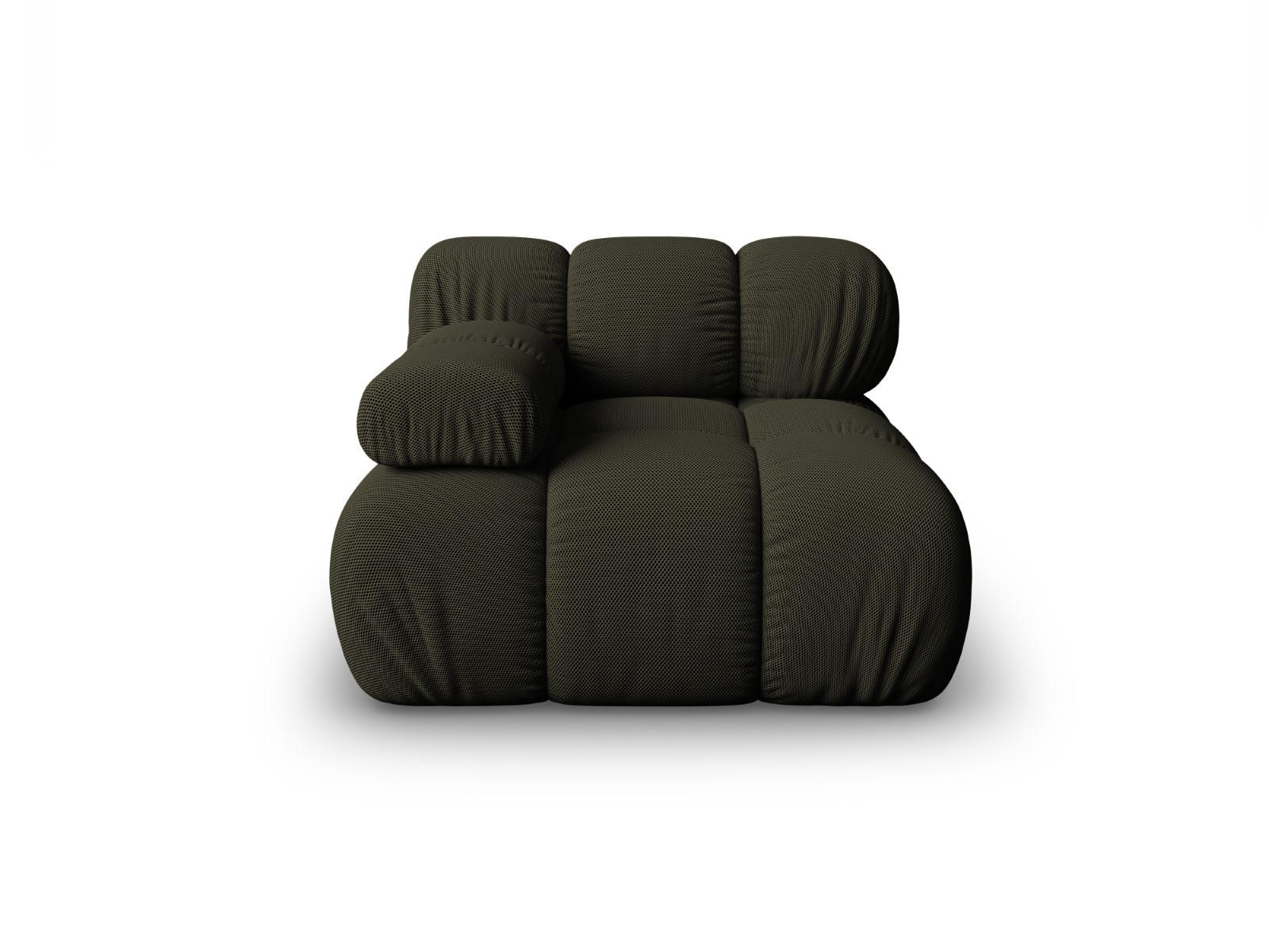 MODUL links Bellis aus 3D-Stoff amazonasgrün - Waldgrün, Textil (94/70/94cm) - Micadoni