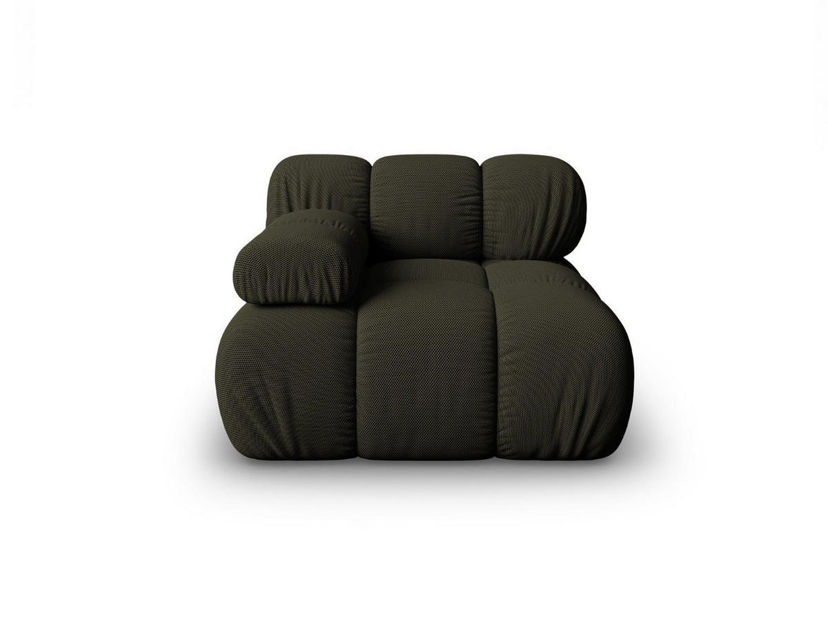 MODUL links Bellis aus 3D-Stoff amazonasgrün - Waldgrün, Textil (94/70/94cm) - Micadoni