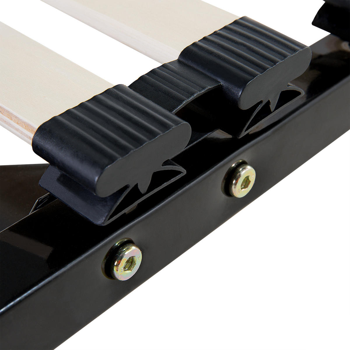 LATTENROST 160x200 cm Schwarz Combourg - Schwarz, Metall (160/21/200cm) - Beliani