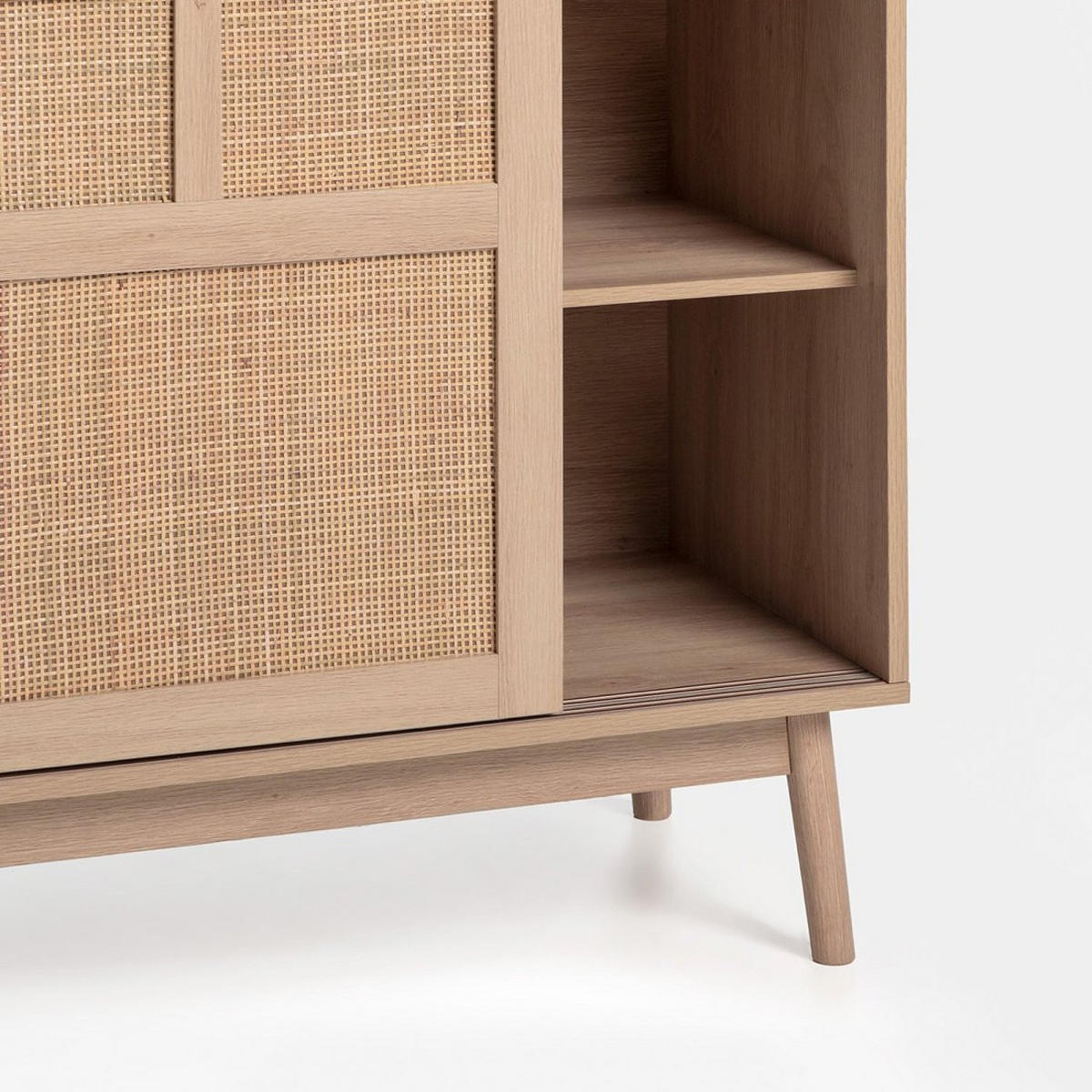 VITRINENSCHRANK DOPPELTER Ikigai Natürlich 100 cm x 171 cm - Naturfarben, Holzwerkstoff (100/171/40cm) - Klast Home
