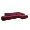 ECKSOFA Ottomane Rechts IREA-L2-v2 - 327x165x80 cm Bordeauxrot - Bordeaux, Holzwerkstoff/Textil (327/165cm) - ALTDECOR