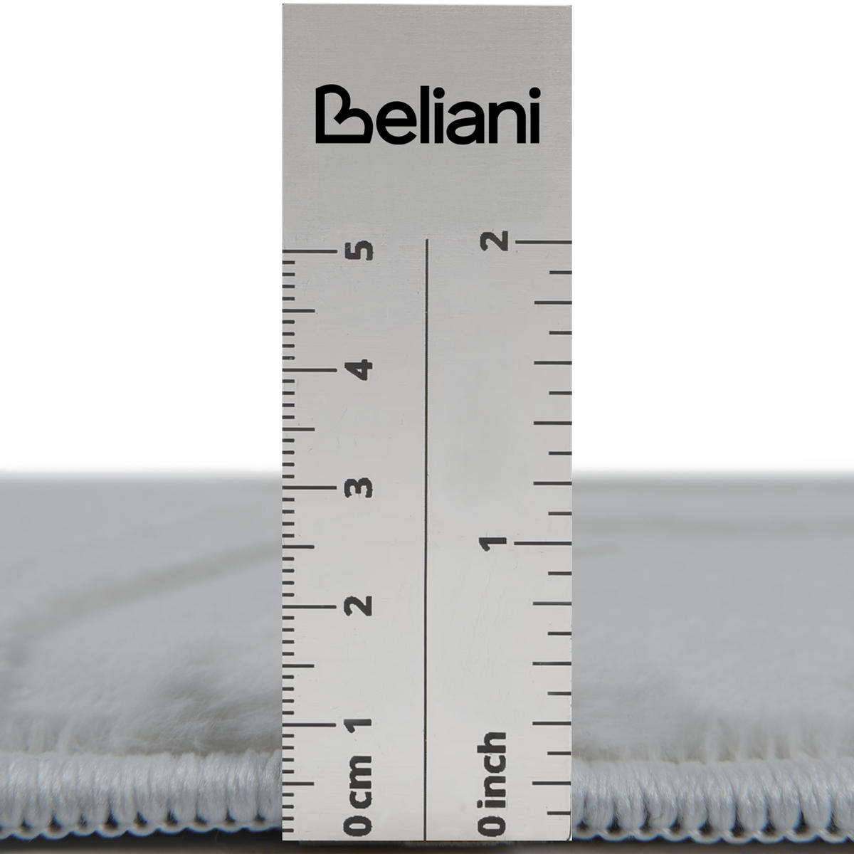 TEPPICH Hellgrau 160/160 cm Gannett - Hellgrau/Grau, Textil (160/160cm) - Beliani