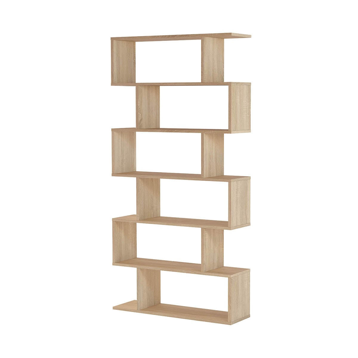 BÜCHERREGAL mit 6 Ebenen H192 cm - Athena - Eiche Artisan, Holzwerkstoff (24/192/80cm) - Calicosy