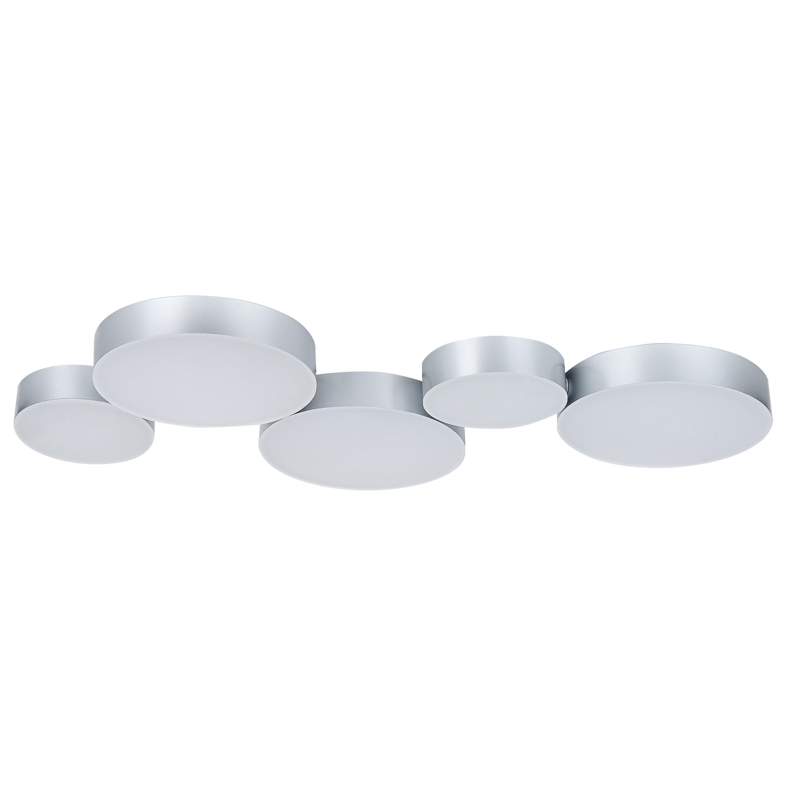 DECKENLEUCHTE Luga 20/54/3 cm - Silberfarben, Metall (20/54/3cm) - Beliani
