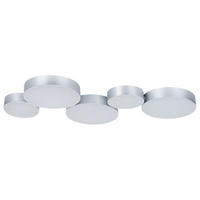 DECKENLEUCHTE Luga 20/54/3 cm - Silberfarben, Metall (20/54/3cm) - Beliani