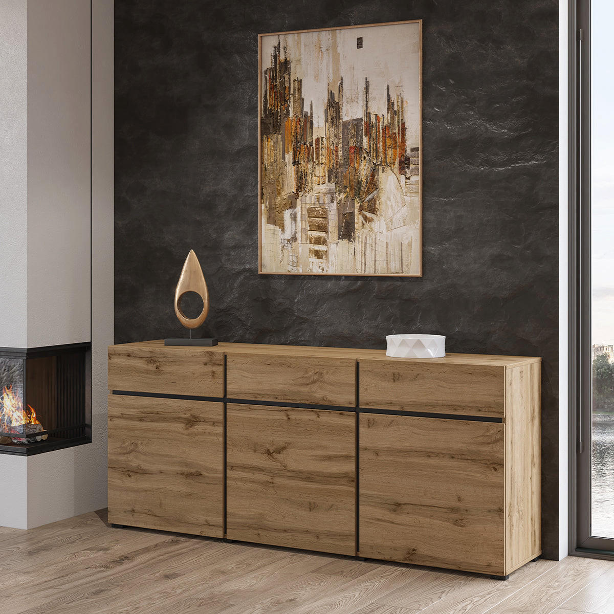 SIDEBOARD Lilia Holz - Braun, Holzwerkstoff (180/78/40cm) - Petits-meubles