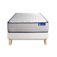 BETT Actimemo form Memory-Schaum 90 x 200 cm h3 - Kit Bettgestell Weiß - Beige/Weiß, Holz (90/200cm) - ACTISOM