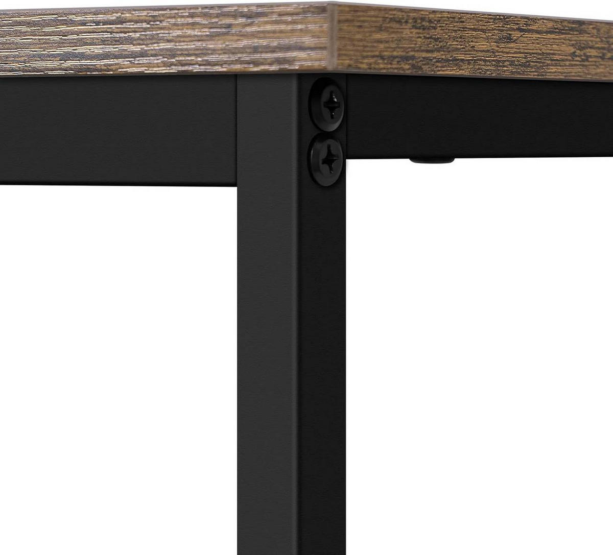SCHREIBTISCH mit Metallgestell, 120x60x75 cm, Vintagebraun - Dunkelbraun/Schwarz, Holzwerkstoff/Metall (60/120/75cm) - Woltu