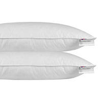 KOPFKISSEN 2er-Set Federn & Daunen 40/80 cm - Weiß, Textil (40/80cm) - Homescapes