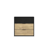 KOMMODE LAMON 80/80/40cm mit 3 Schubladen Türen Graphitfarben - Graphitfarben/Eiche Artisan, Holzwerkstoff (80/80/40cm) - MASSENO