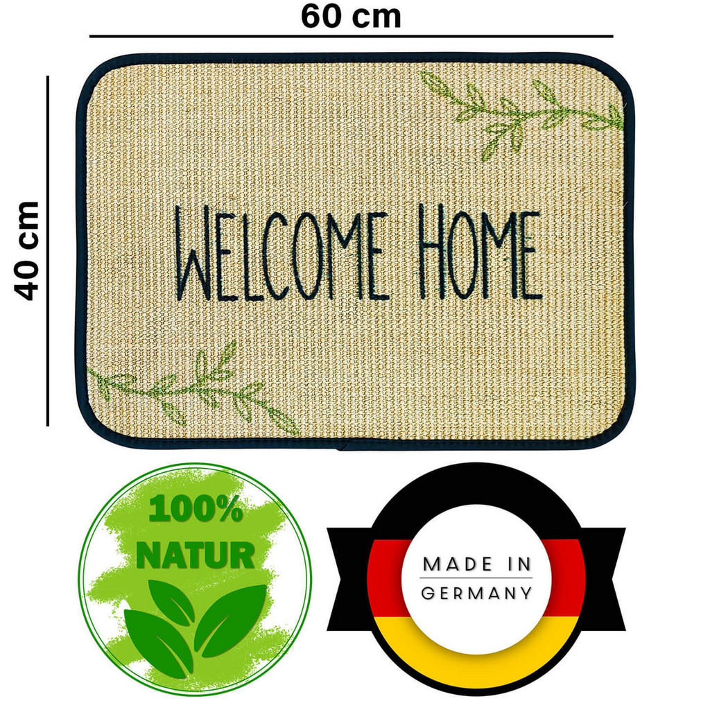 Thumbnail - WohnDirect Fussmatte, Salbeigrün, Textil, 40x60 cm, Oeko-Tex® Standard 100, Teppiche & Böden, Fuß & Stufenmatten, Fußmat...