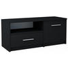 FERNSEHKOMMODE BODO 1D1S Schwarz 98/35/42 cm - Schwarz, Holzwerkstoff (98/42/35cm) - Matkam Möbel