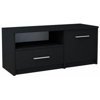 FERNSEHKOMMODE BODO 1D1S Schwarz 98/35/42 cm - Schwarz, Holzwerkstoff (98/42/35cm) - Matkam Möbel
