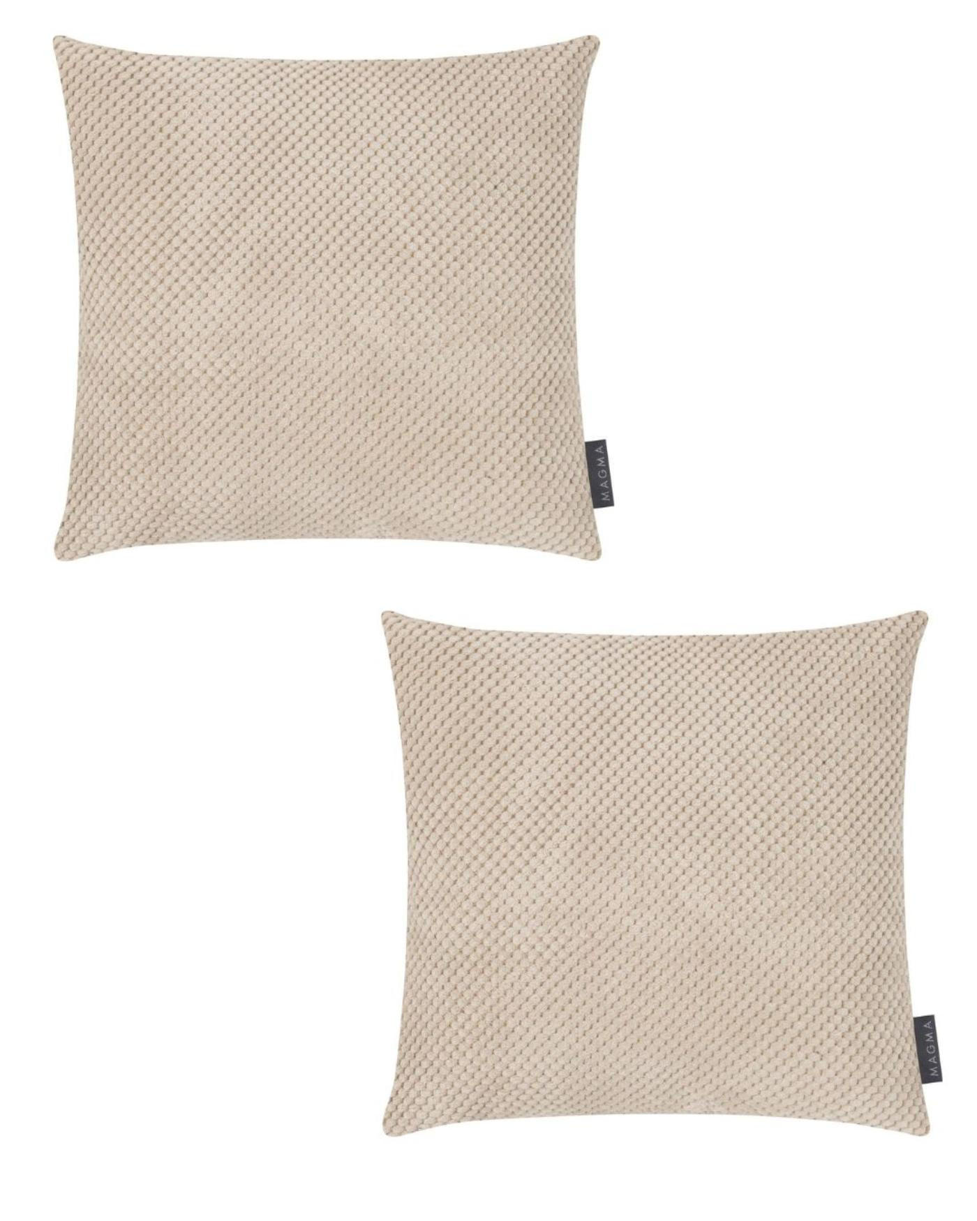 KISSENHÜLLE 2er Set Comodo - Beige, Textil (40/40cm) - Magma Heimtexx