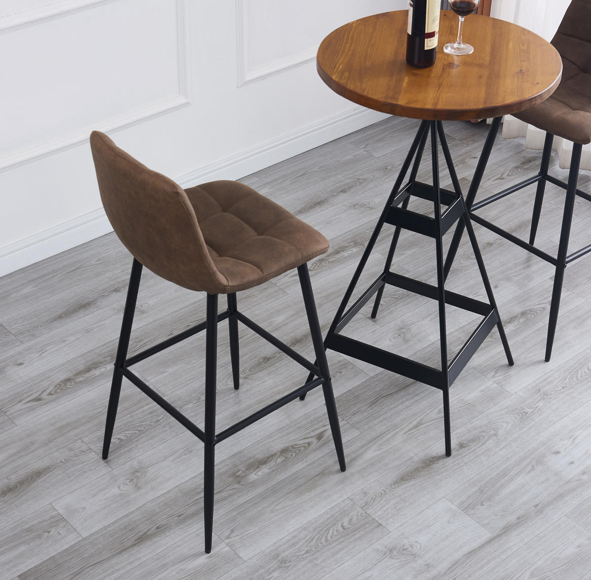 BARHOCKER 2er-Set Metall Braun - Braun, Metall (46.5/102/46.5cm) - Nordlys