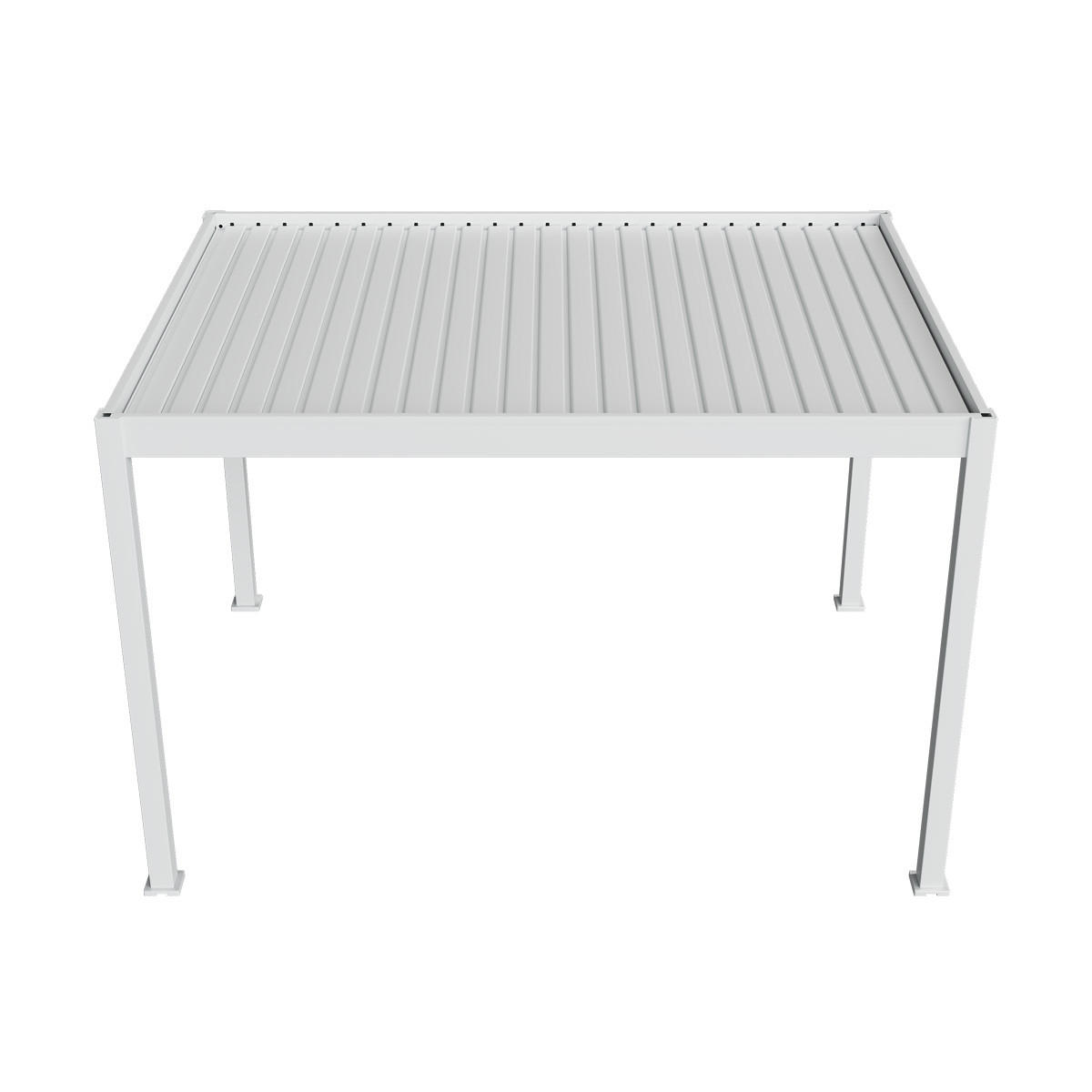 TERRASSENÜBERDACHUNG Deluxe Plus 3x4m Elektrisch Pavillon Aluminium LED - Anthrazit, Metall (300/255/400cm) - WEIDE