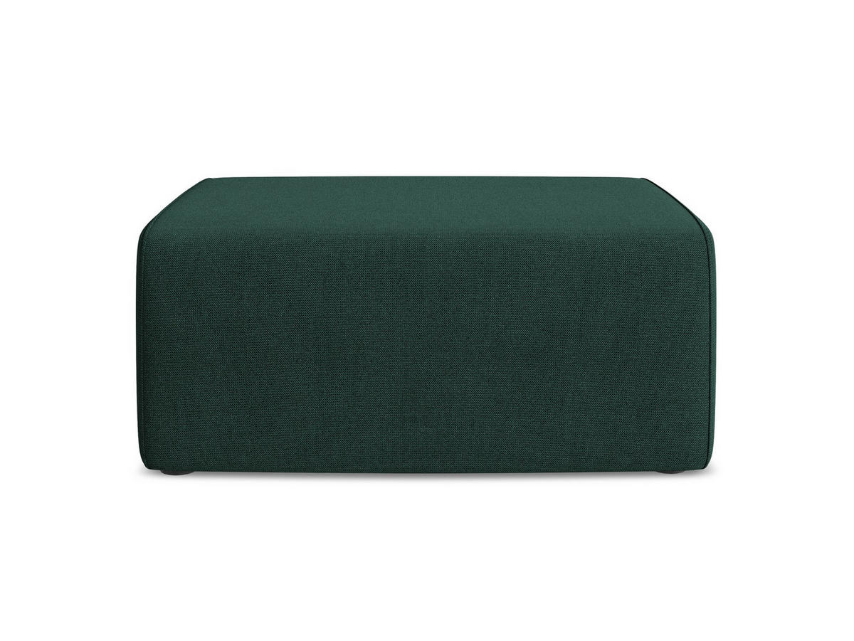 POUF Strukturstoff Stoff Grün - Dunkelgrün/Schwarz, Kunststoff/Textil (90/80/60cm) - Makamii
