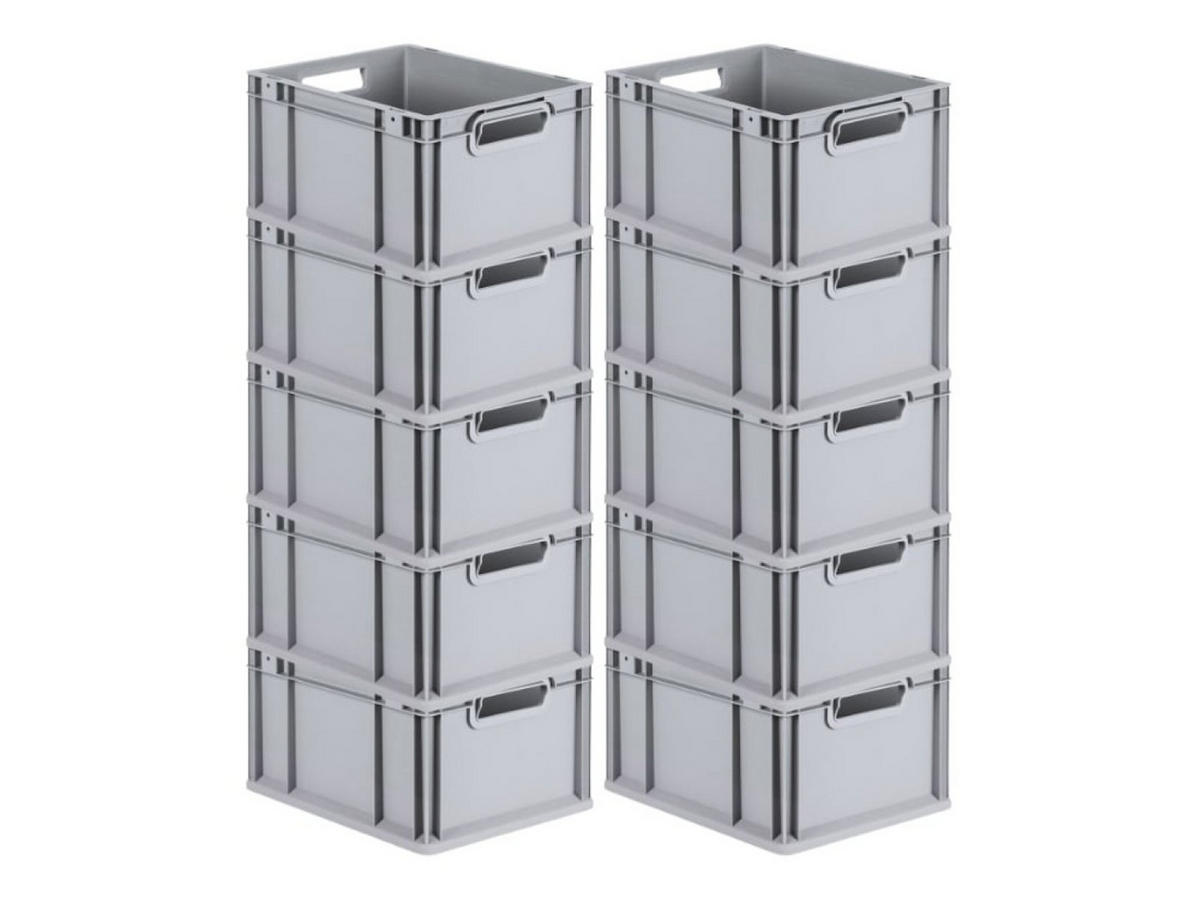 EUROBOX Nextgen Economy Griffe Offen 22x30x40cm 20 Liter - Grau, Kunststoff (30/22/40cm) - PROREGAL