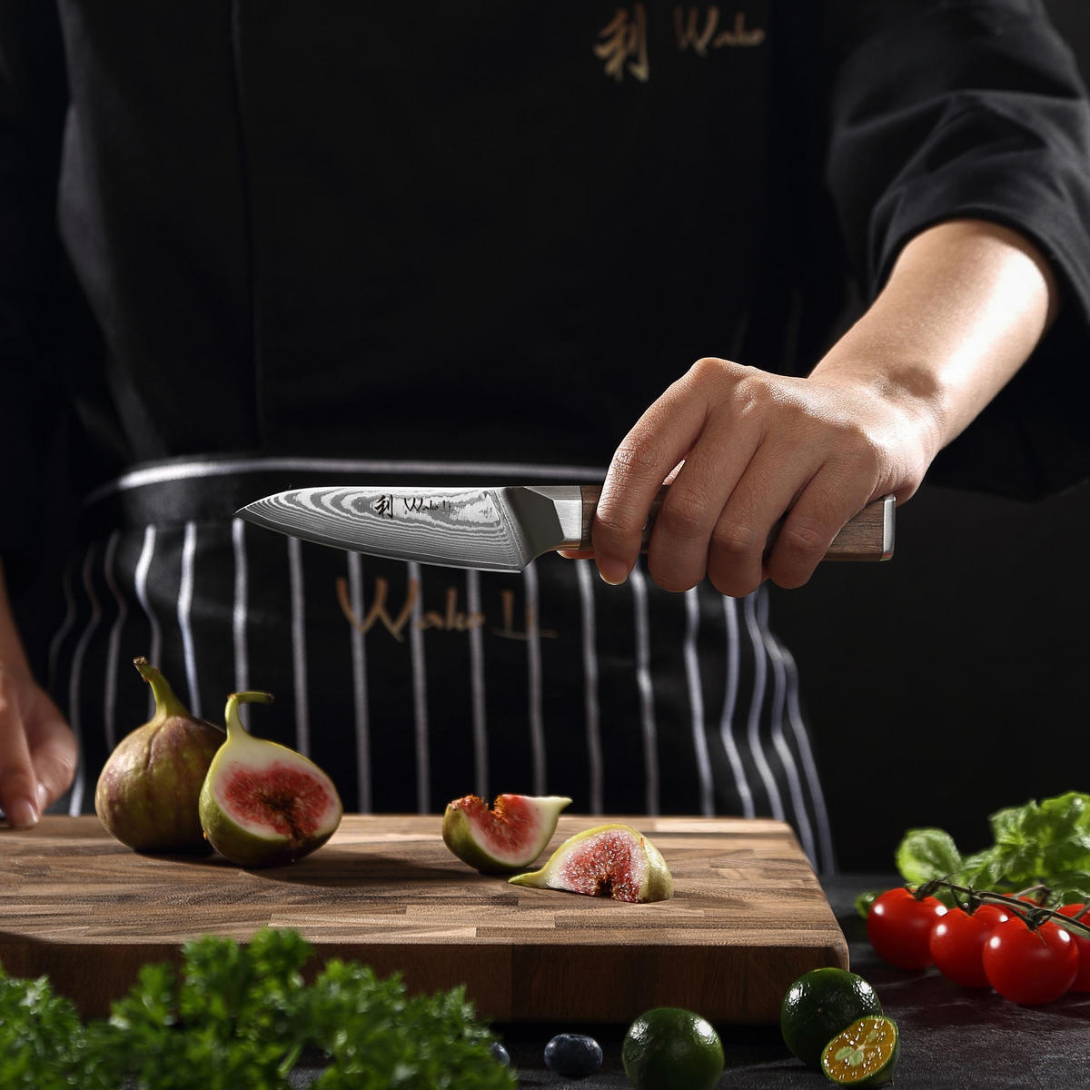 OFFICEMESSER 8 cm - Nussbaumfarben, Holz/Metall (21cm) - Wakoli