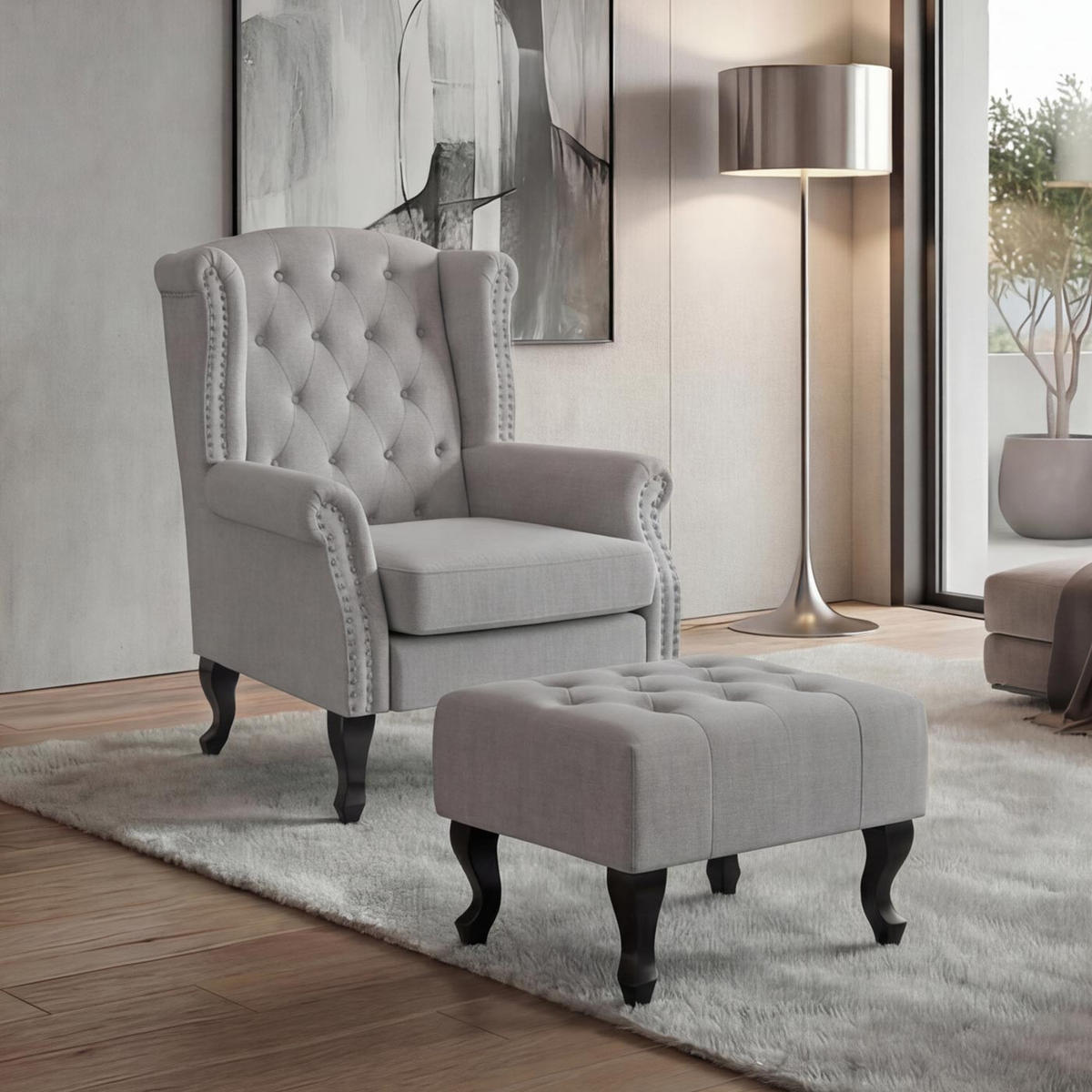 RELAXSESSEL Grau - Grau, Textil (77/102/80cm) - MCW