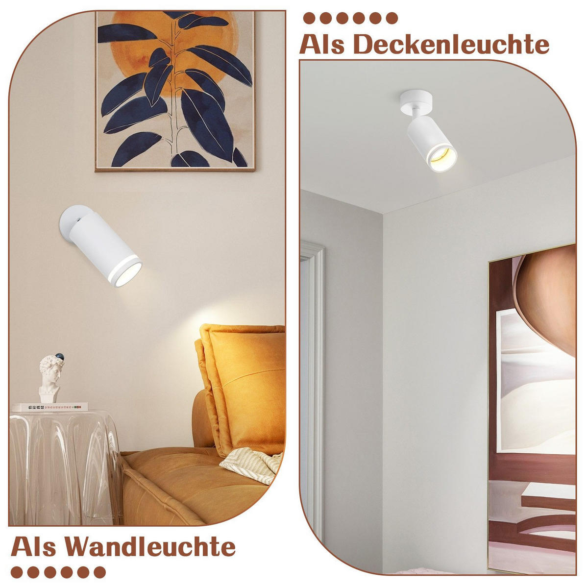 STRAHLER Salzuflen 1-flammig 6/6/17 cm - Weiß, Metall (6/6/17cm) - Nettlife