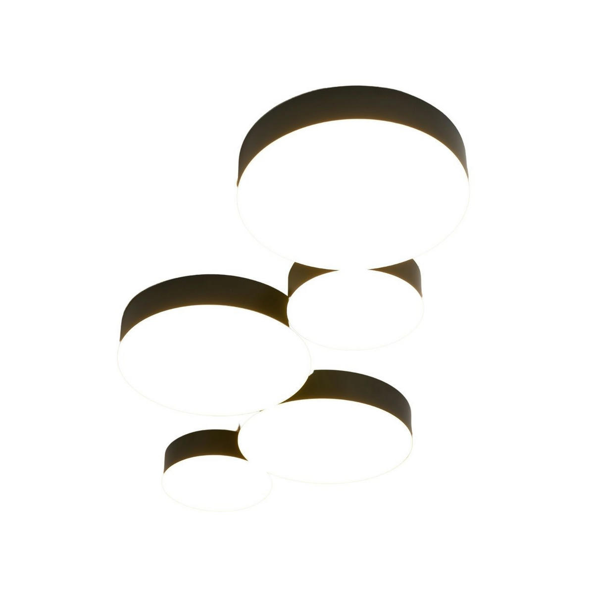 DECKENLEUCHTE Skavi, Schwarz, 53cm - Schwarz, Metall (53/26/2.5cm) - KOSILUM