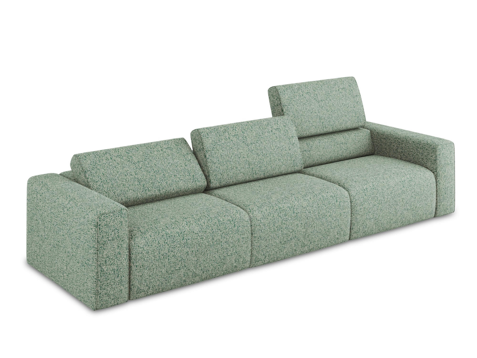 Thumbnail - Makamii 4-Sitzer-Sofa, Hellgrün, Textil, Füllung: Schaumstoff, 314x80x103 cm, Made in EU, Wohnzimmer, Sofas & Couches, S...