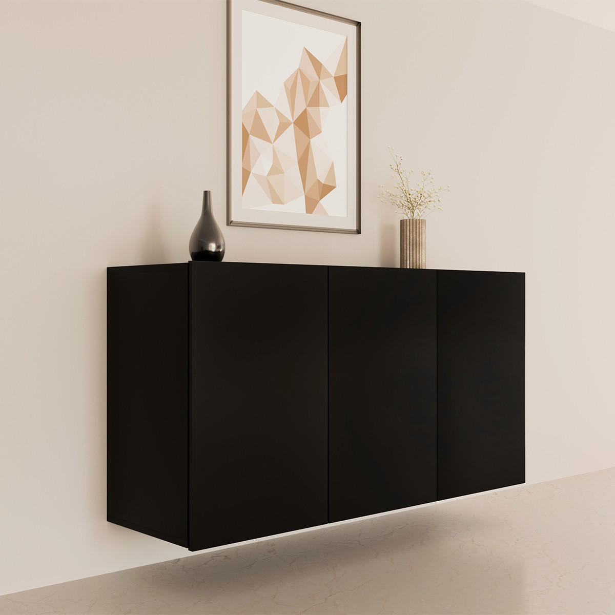 SIDEBOARD Idao Schwarz - Schwarz, Holzwerkstoff (160/60/35cm) - Petits-meubles
