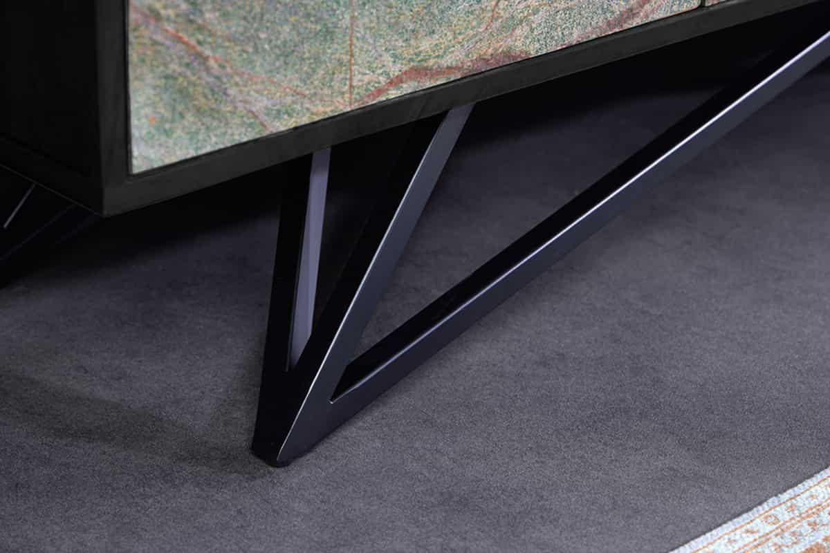 TV LOWBOARD MOUNTAIN SOUL Akazie 200cm - Multicolor/Schwarz, Holz/Stein (200/50/38cm) - riess-ambiente