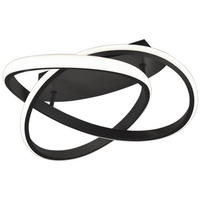 LED DECKENLEUCHTE Metall Schwarz Ring Design - Schwarz, Metall (45/45/18cm) - Trio Leuchten
