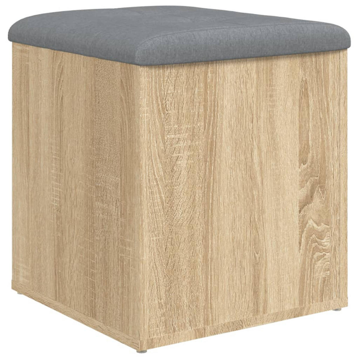 SITZBANK Jona mit Stauraum Sonoma-Eiche 42x42x45 cm - Sonoma Eiche, Holz (42/45/42cm) - DELUKE