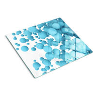 GLASPLATTE 60x52 cm Bereiche der Abstraktion - Beige, Glas (60/0.4/52cm) - TULUP