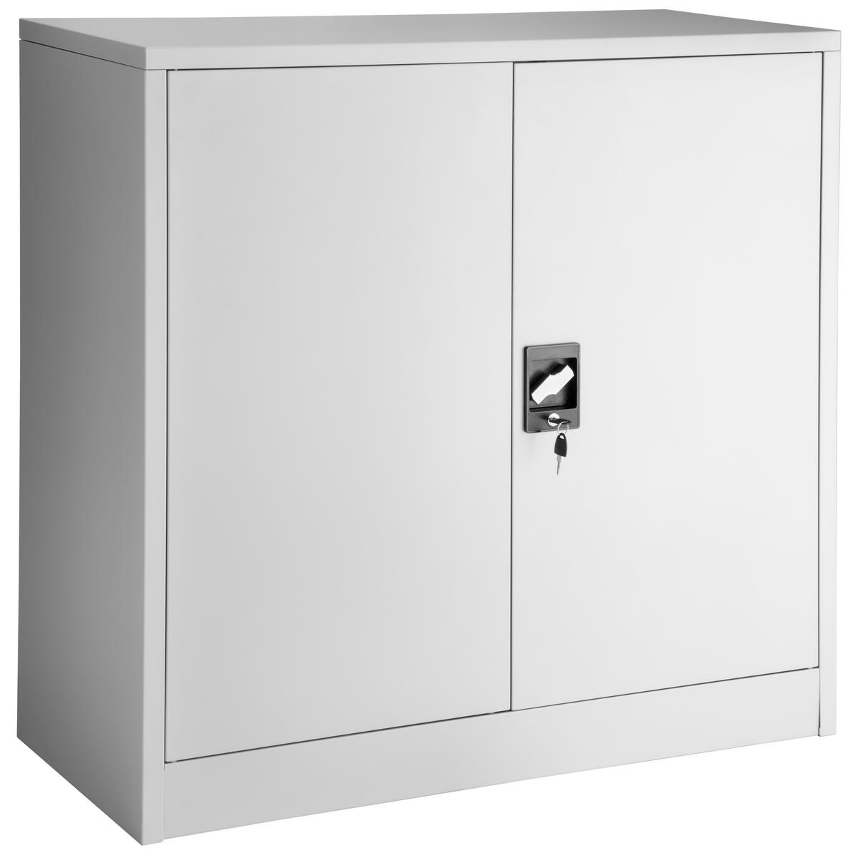 AKTENSCHRANK ,90 x 40 x 90 cm,grau - Grau, Metall (40/90/90cm) - tectake