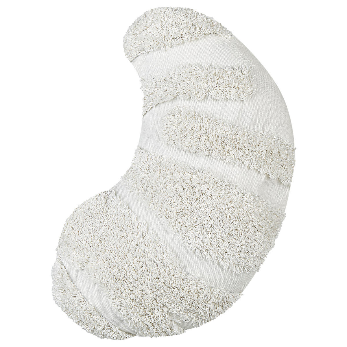 DEKOKISSEN 2er-Set Cremeweiß 40/25 cm Snowdrop - Weiß, Naturmaterialien (40/25cm) - Beliani