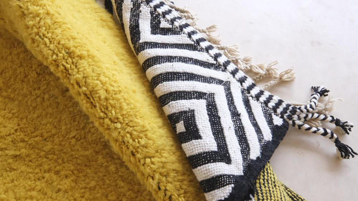 BERBERTEPPICH aus reiner Wolle 196x 296 cm - Gelb, Naturmaterialien (196/296cm) - AFK Living