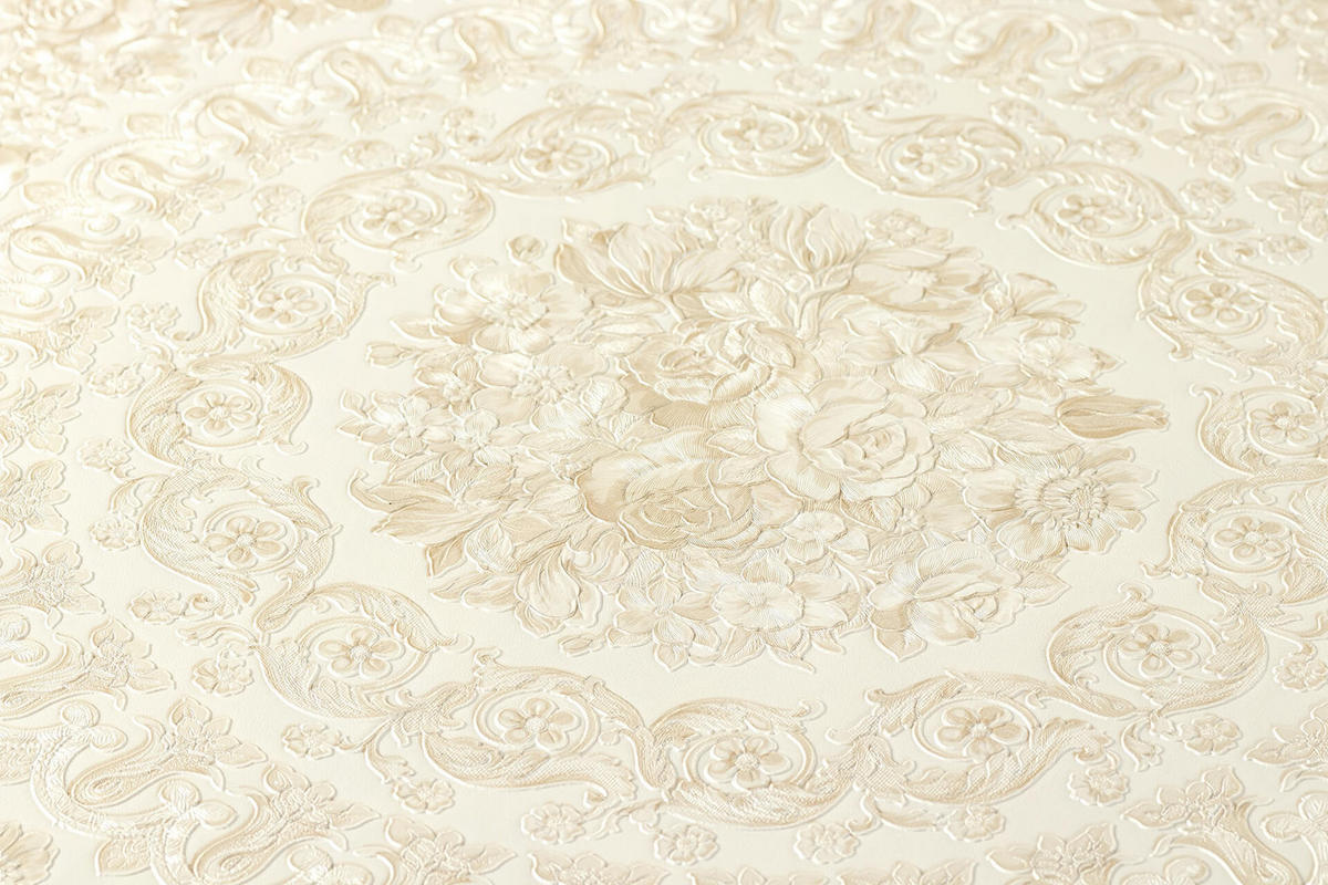 VLIESTAPETE 70/1005 cm - Beige/Silberfarben, Kunststoff/Textil (70/1cm) - KUNSTLOFT